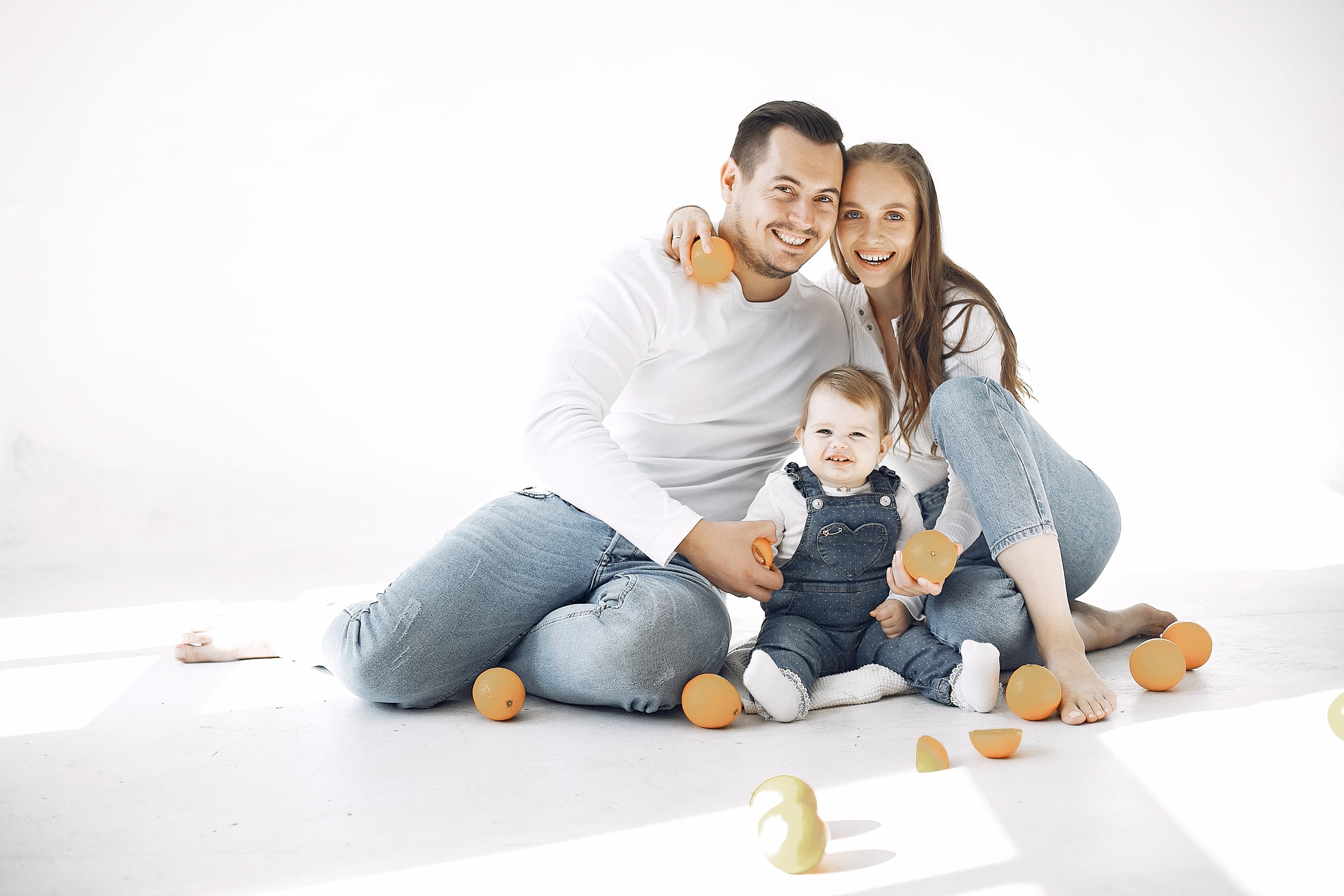 Happy family with health insurance coverage